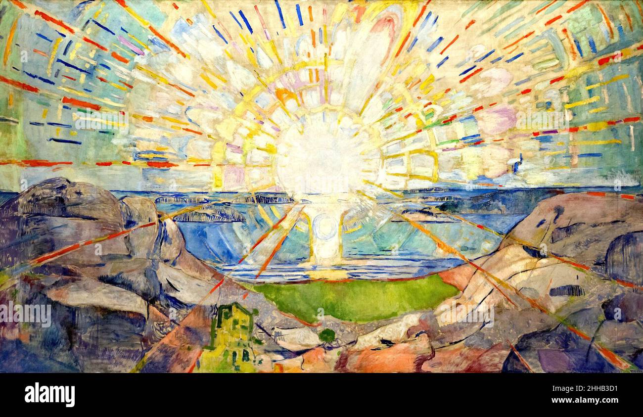 SOLEN av Edvard Munch. Banque D'Images