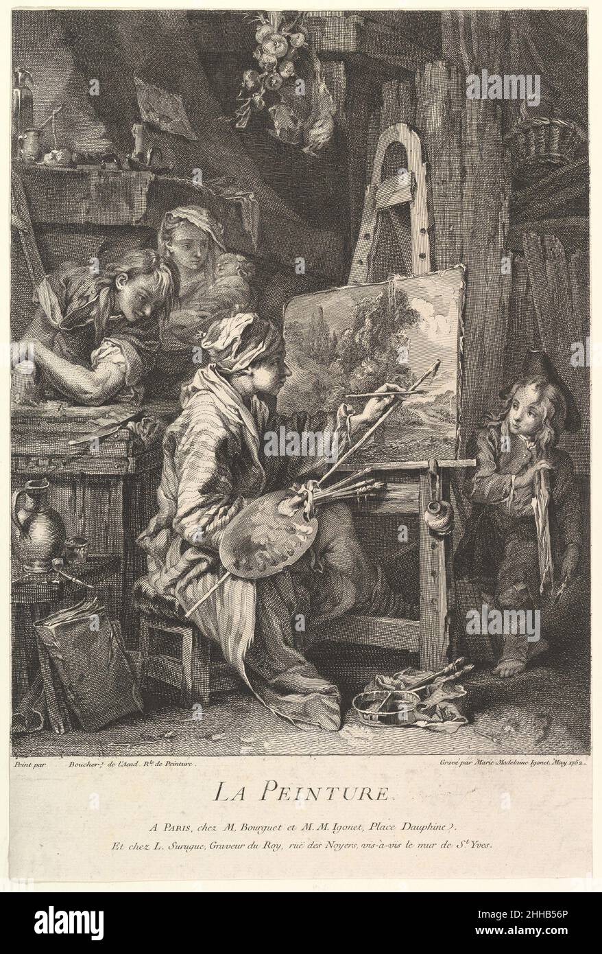 Peinture 1752 Marie Madeleine Igonet Français.Peinture 394633 Banque D'Images