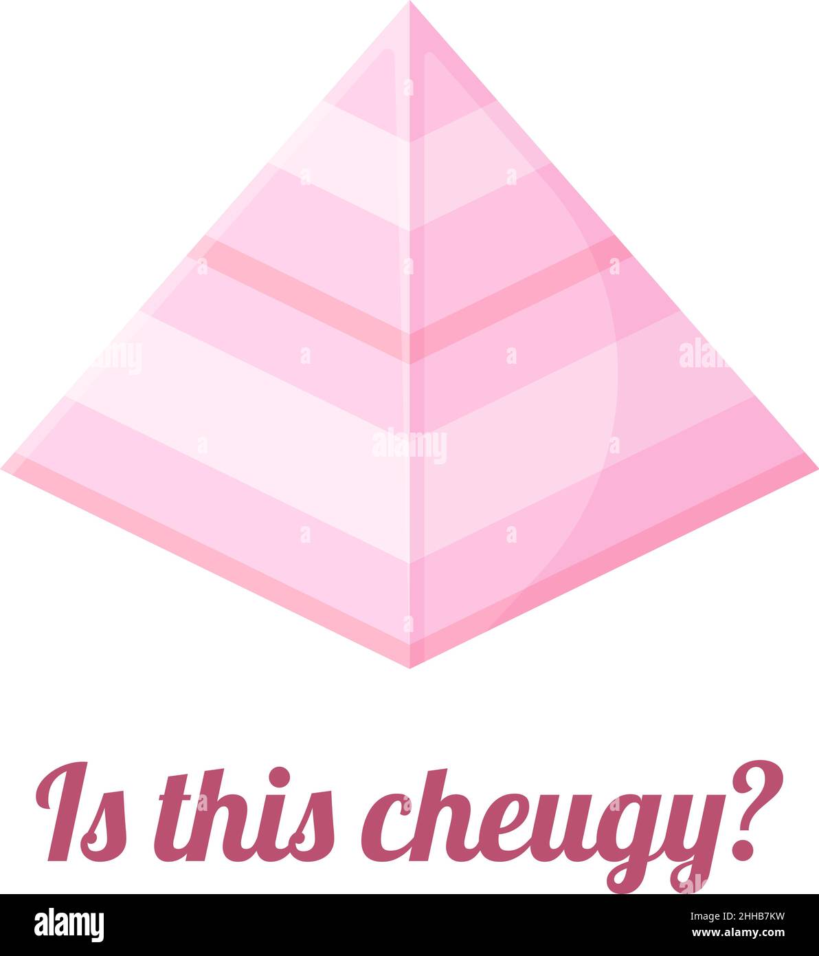 Citation de Cheugy avec la pyramide de résine époxy.Est-ce que ces tendances de Gen Z de tricherie.Texte isolé sur fond wthite Illustration de Vecteur