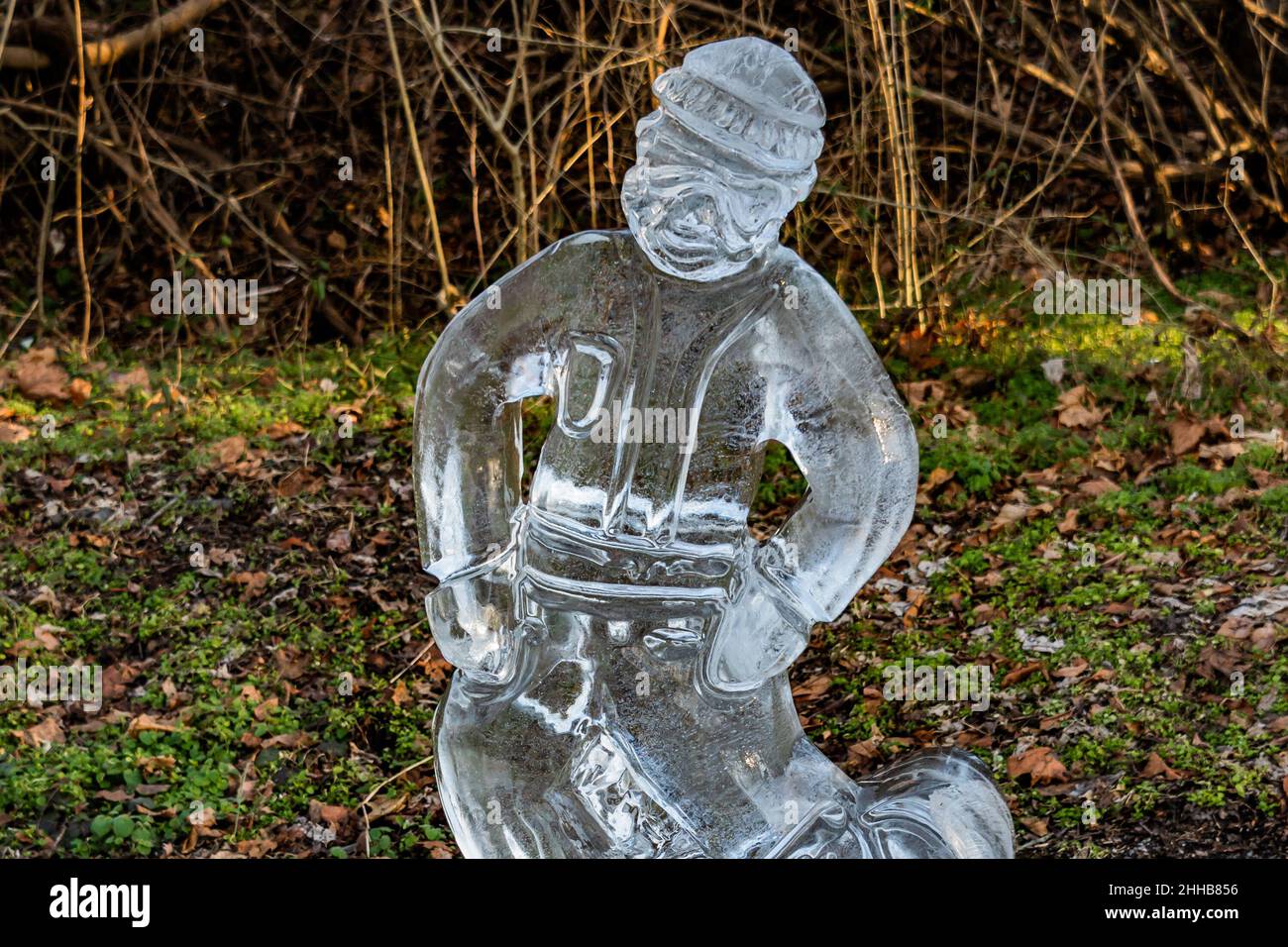 Joyful Ice Sculpture, York County Rail Trail, Pennsylvanie, États-Unis Banque D'Images
