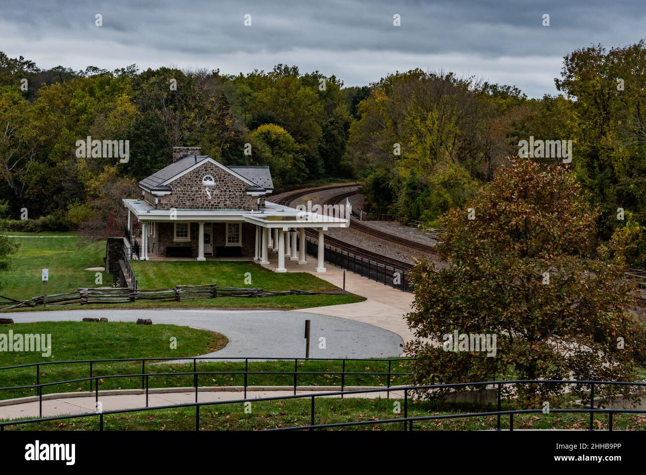 Gare, parc historique national de Valley Forge, Pennsylvanie, États-Unis Banque D'Images