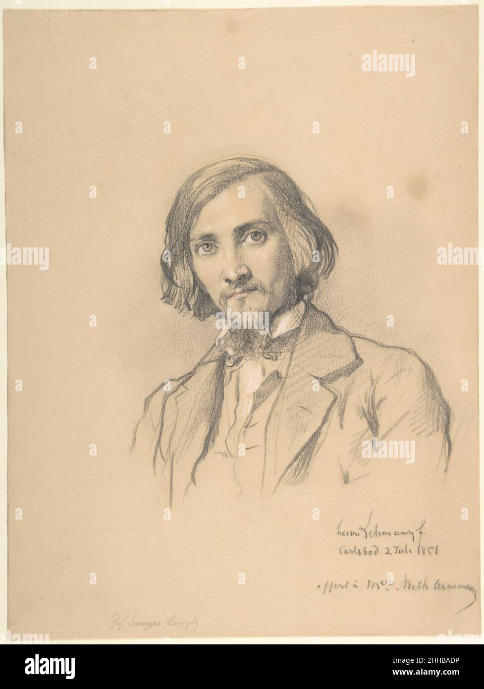 Portrait d'Anton Heinrich Springer (1825-1895) mi-19th siècle Henri Lehmann.Portrait d'Anton Heinrich Springer (1825-1895) 337666 Banque D'Images