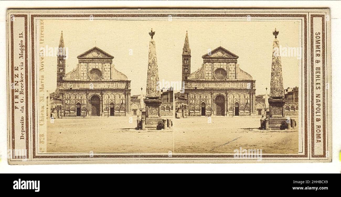 Sommer, Giorgio (1834-1914) - n.828 Chiesa St. Maria Novella (Firenze). Banque D'Images