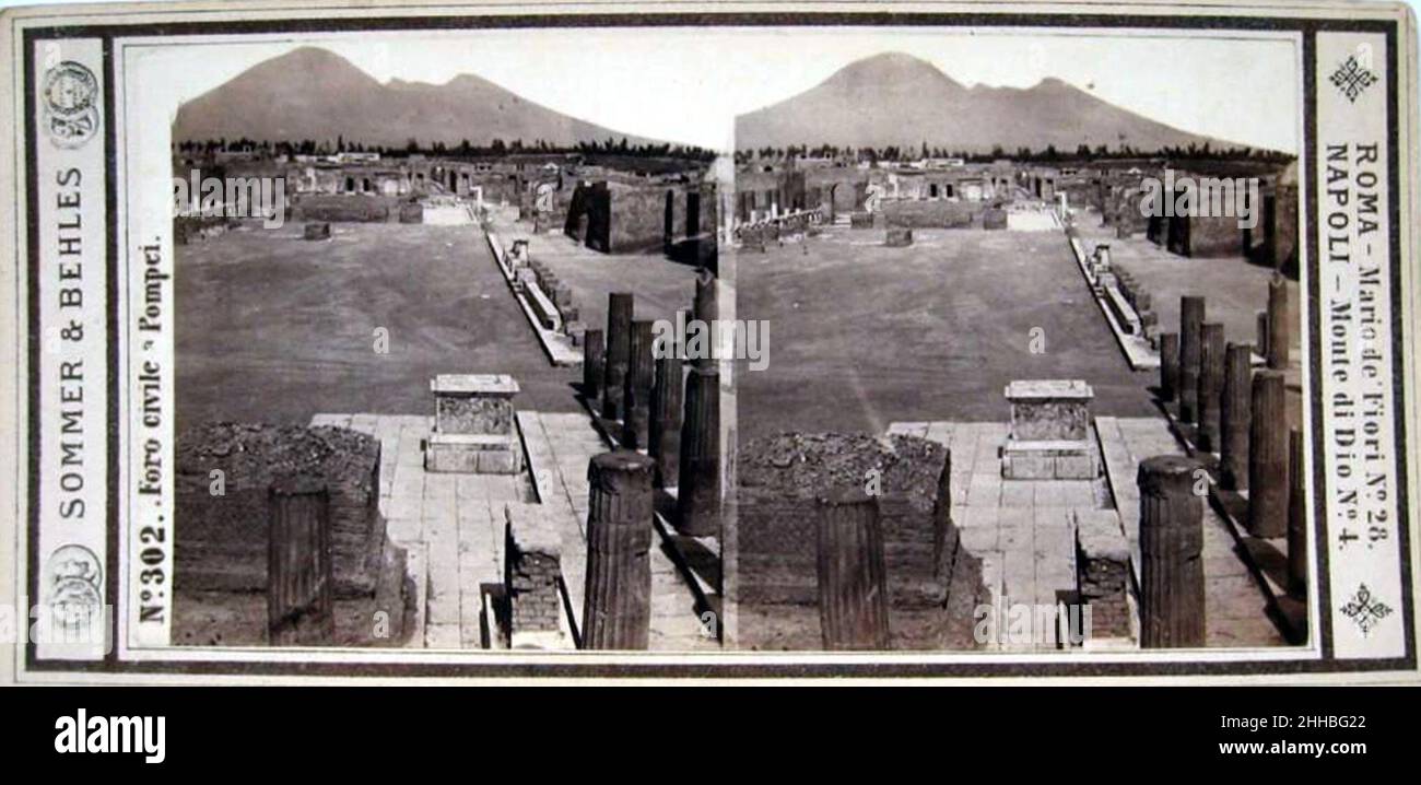 Sommer, Giorgio (1834-1914) et Behles, Edmond (1841-1924) - n.0302 - Foro civilile - Pompei. Banque D'Images