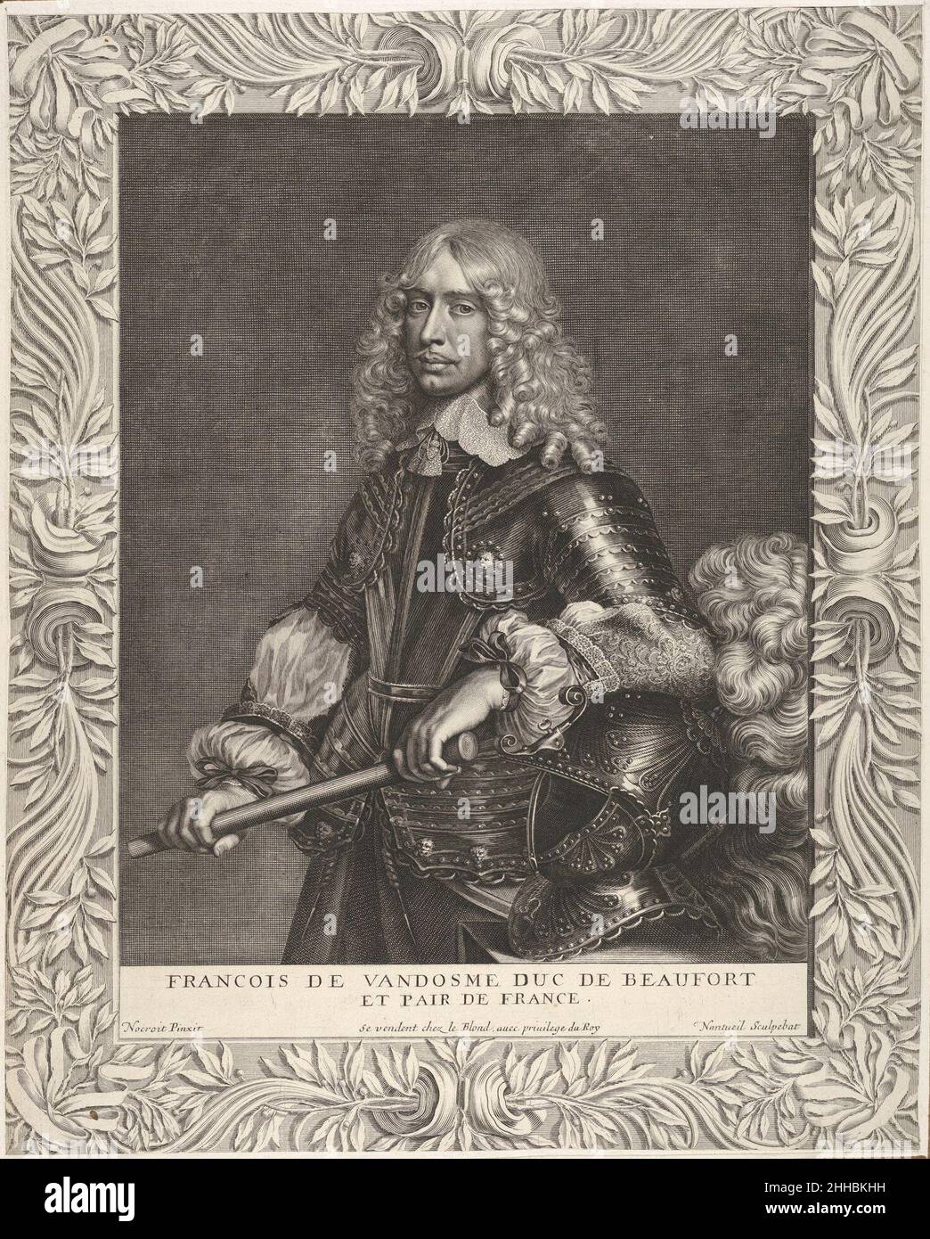 François de Vendôme, duc de Beaufort ca.1649 Robert Nanteuil Français.François de Vendôme, duc de Beaufort 351414 Banque D'Images