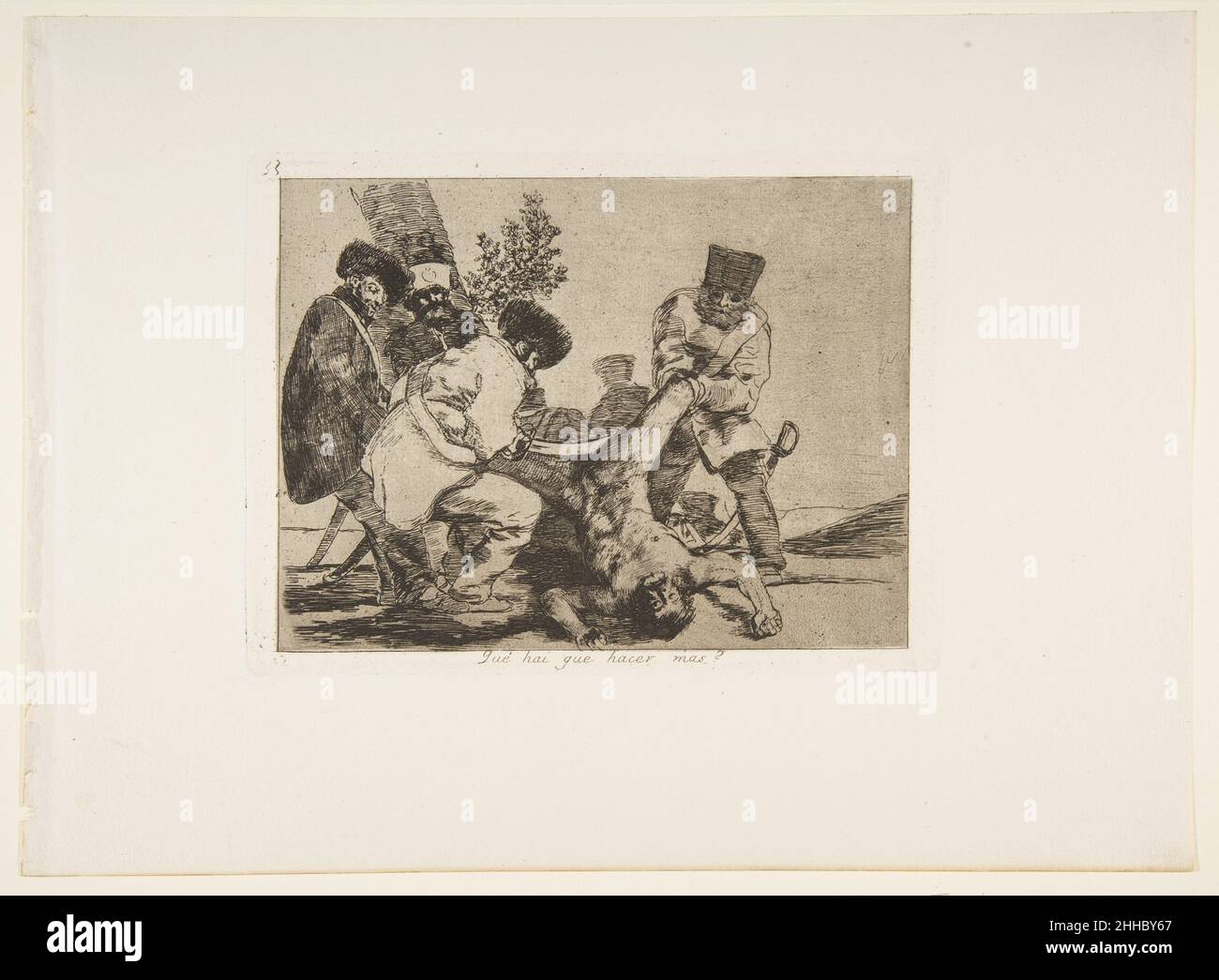 Gravure Originale De Goya - Assiette 55 Des Désastres De La Guerre, édition 1930