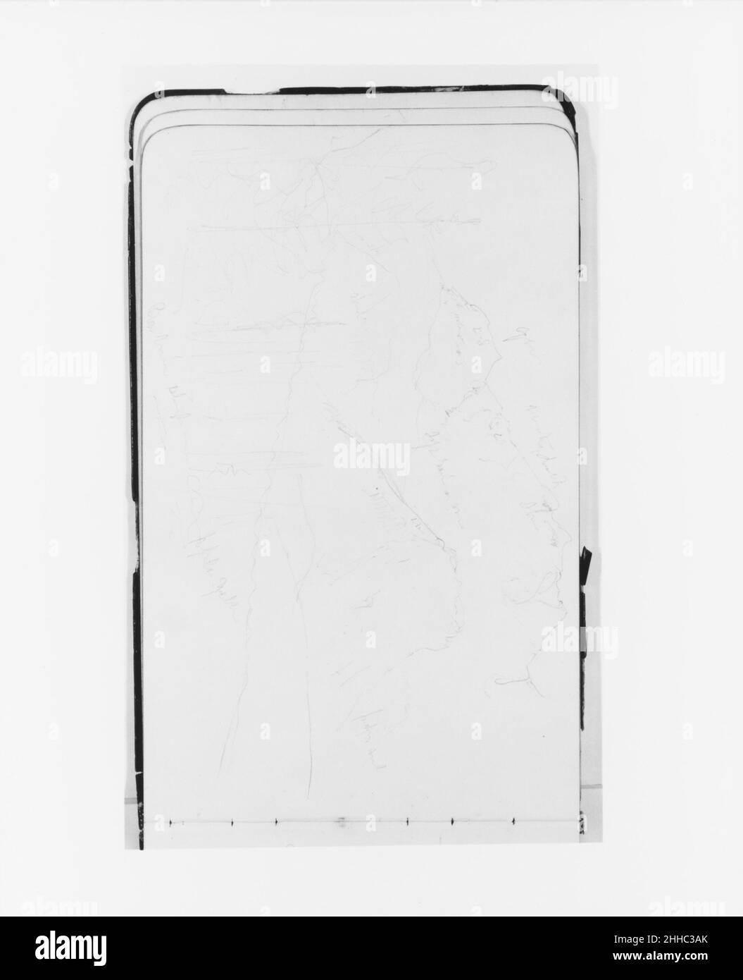 Croquis de la rivière Bow et des Rocheuses canadiennes (tiré de Sketchbook) 1890 Albert Bierstadt American.Croquis de la rivière Bow et des Rocheuses canadiennes (tiré de Sketchbook) 15763 Banque D'Images