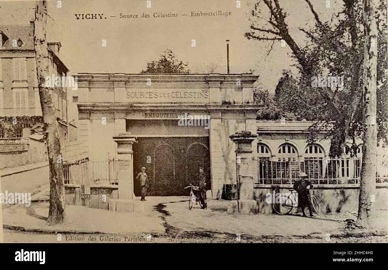 Source des Célestins de Vichy au début du XXe siècle. Banque D'Images