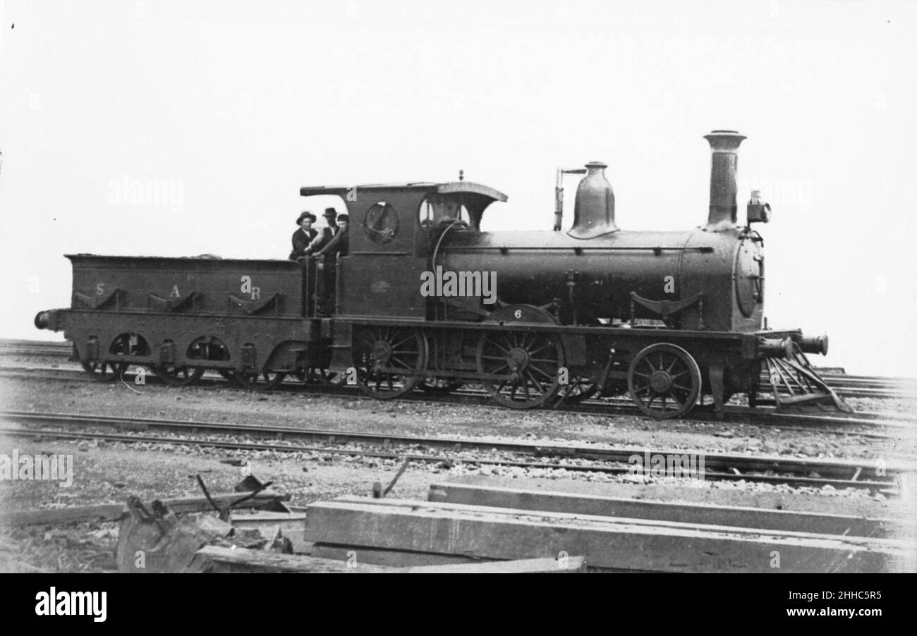 Locomotive à vapeur de classe C des chemins de fer sud de l'Australie numéro 6 (HTSA GN13486). Banque D'Images