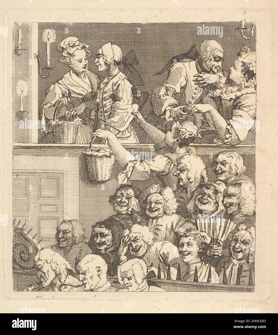 The Laughing audience décembre 1733 William Hogarth British.Le public riant 392607 Banque D'Images