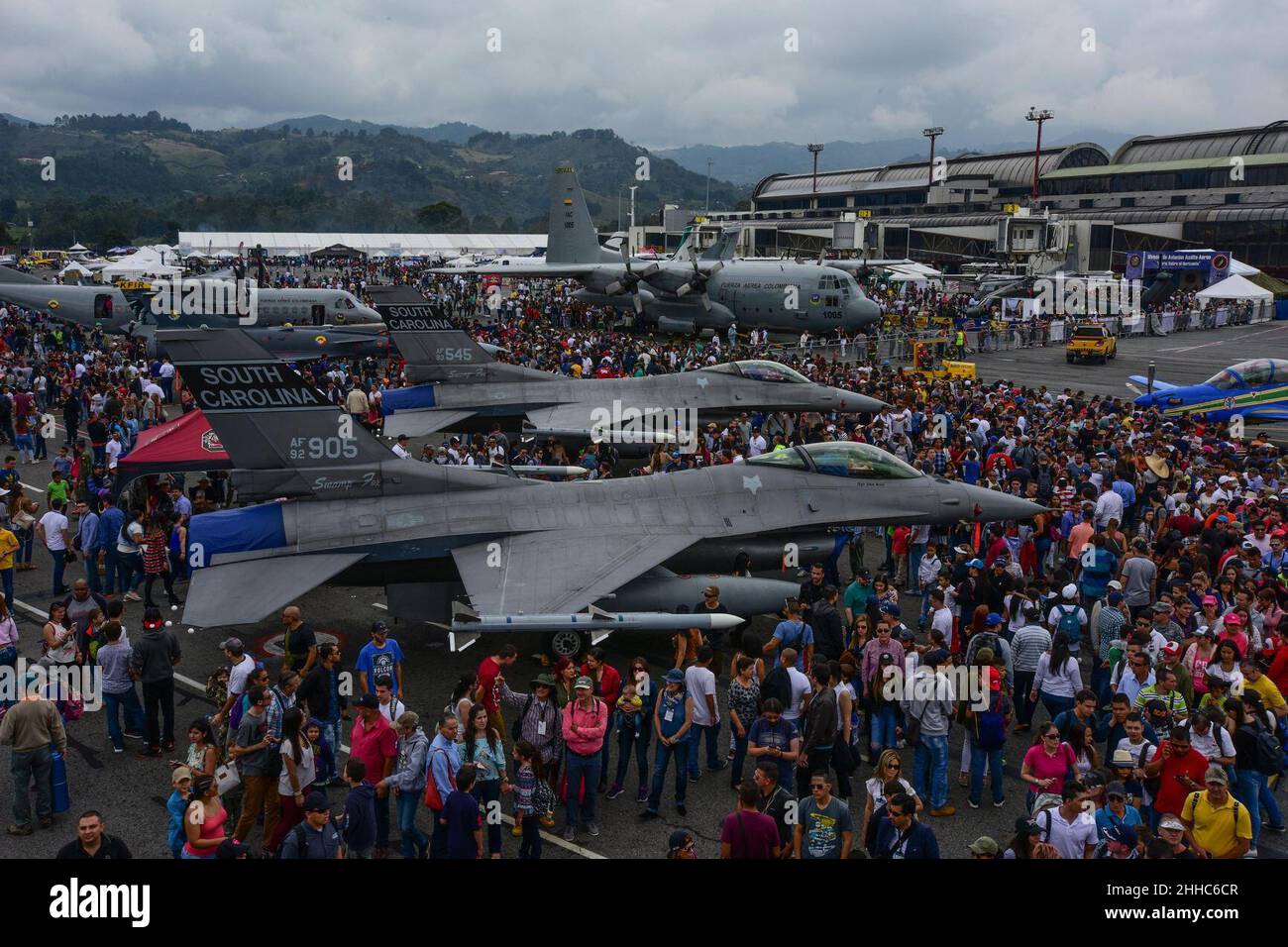 La Garde nationale aérienne de Caroline du Sud à F-Air Colombie 2017. Banque D'Images