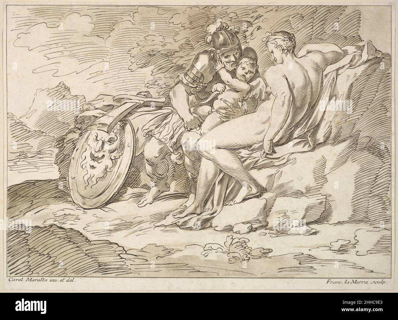 Vénus, Mars et Cupid 1725–80 Francesco Lamarra Italian.Vénus, Mars et Cupid 400392 Banque D'Images