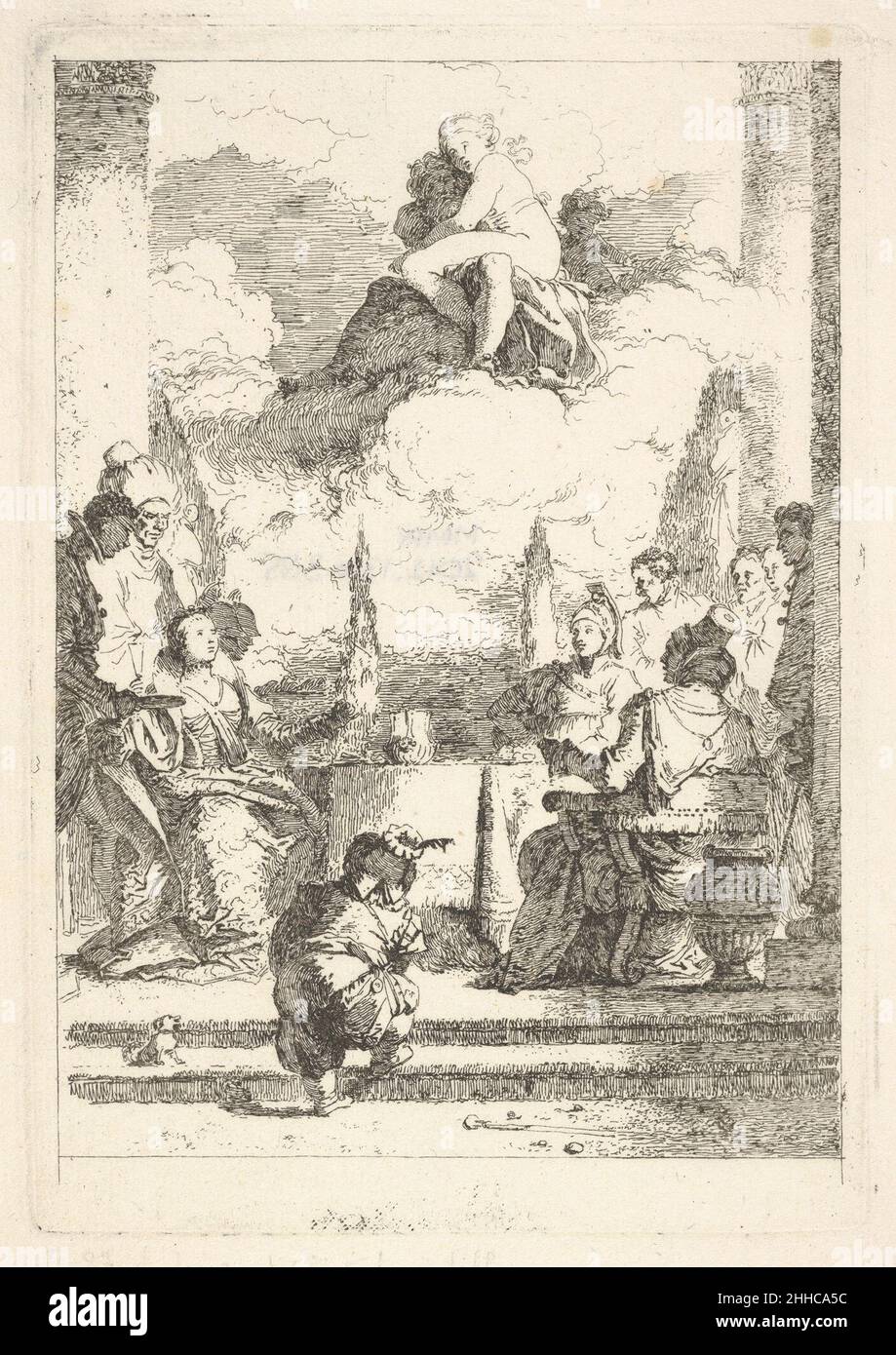 Gravure Ancienne Italie Palais Tanaro – Carrache Fragonard Saint Non 1772