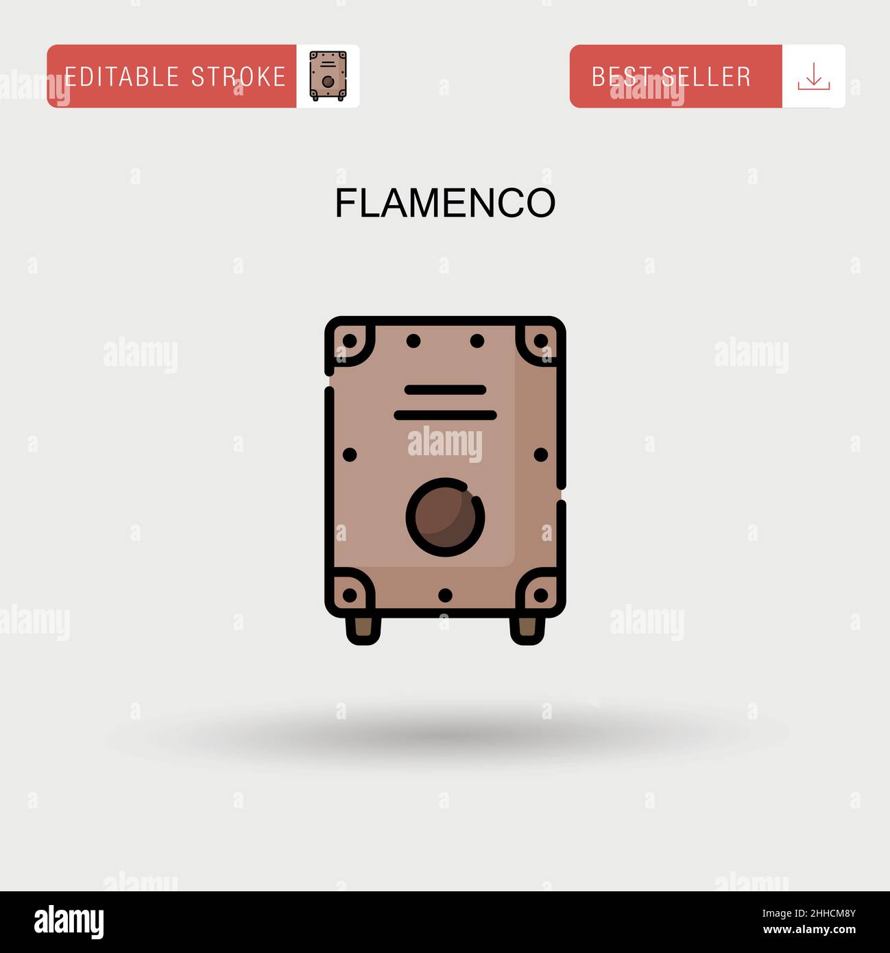 Icône de vecteur simple flamenco. Illustration de Vecteur