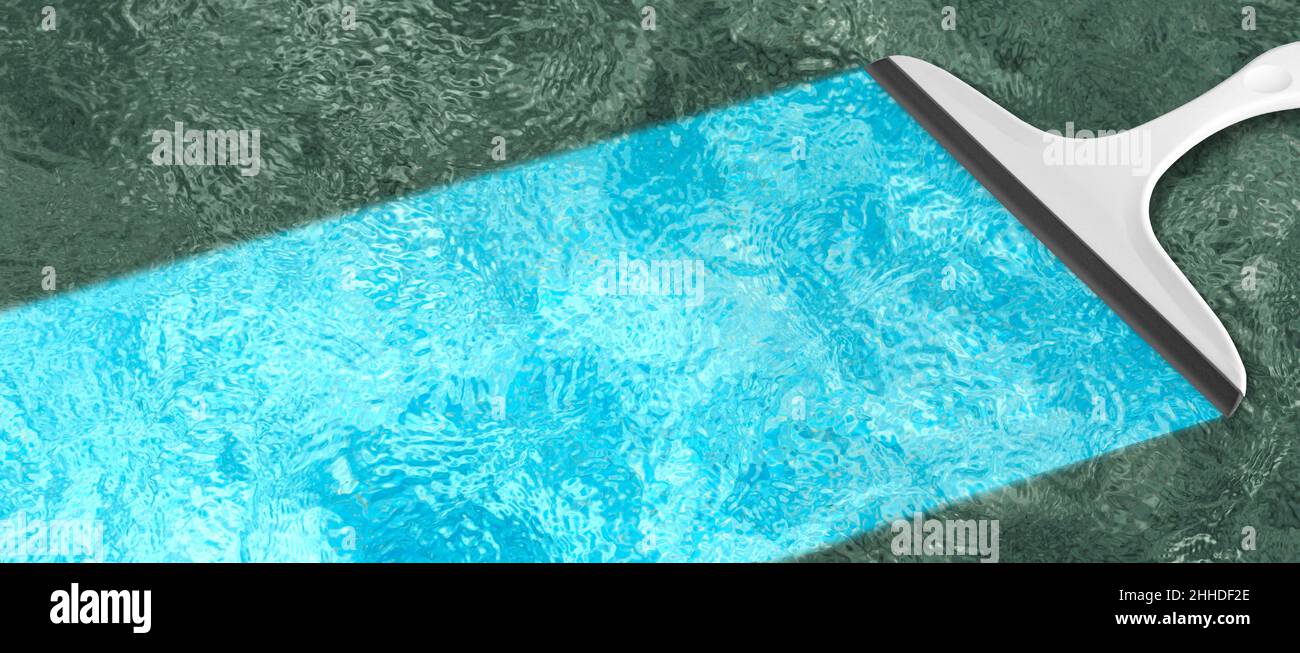 Nettoyer le concept du problème de l'eau. Nettoyage de la nature Banque D'Images