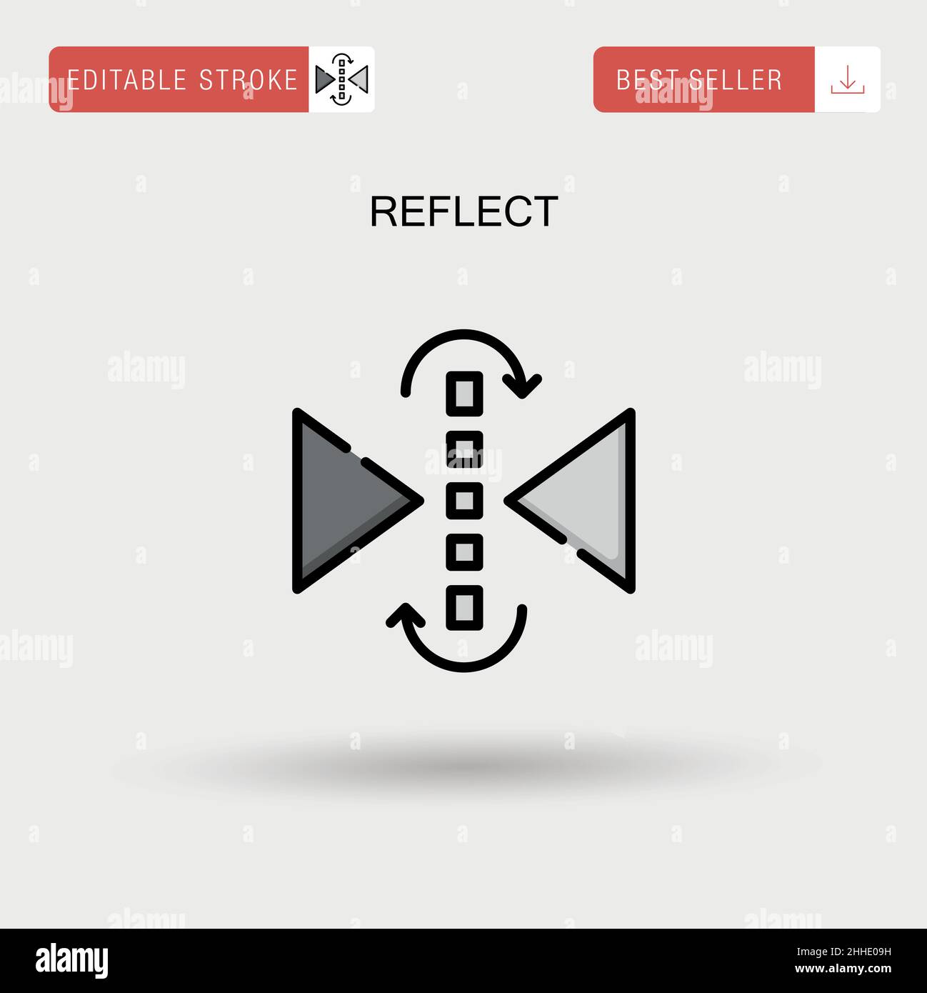 Icône de vecteur simple de reflet. Illustration de Vecteur