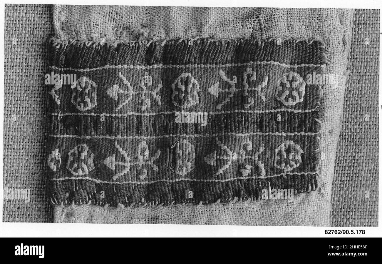 Fragment textile 5th–6th siècle.Fragment textile 443664 Banque D'Images
