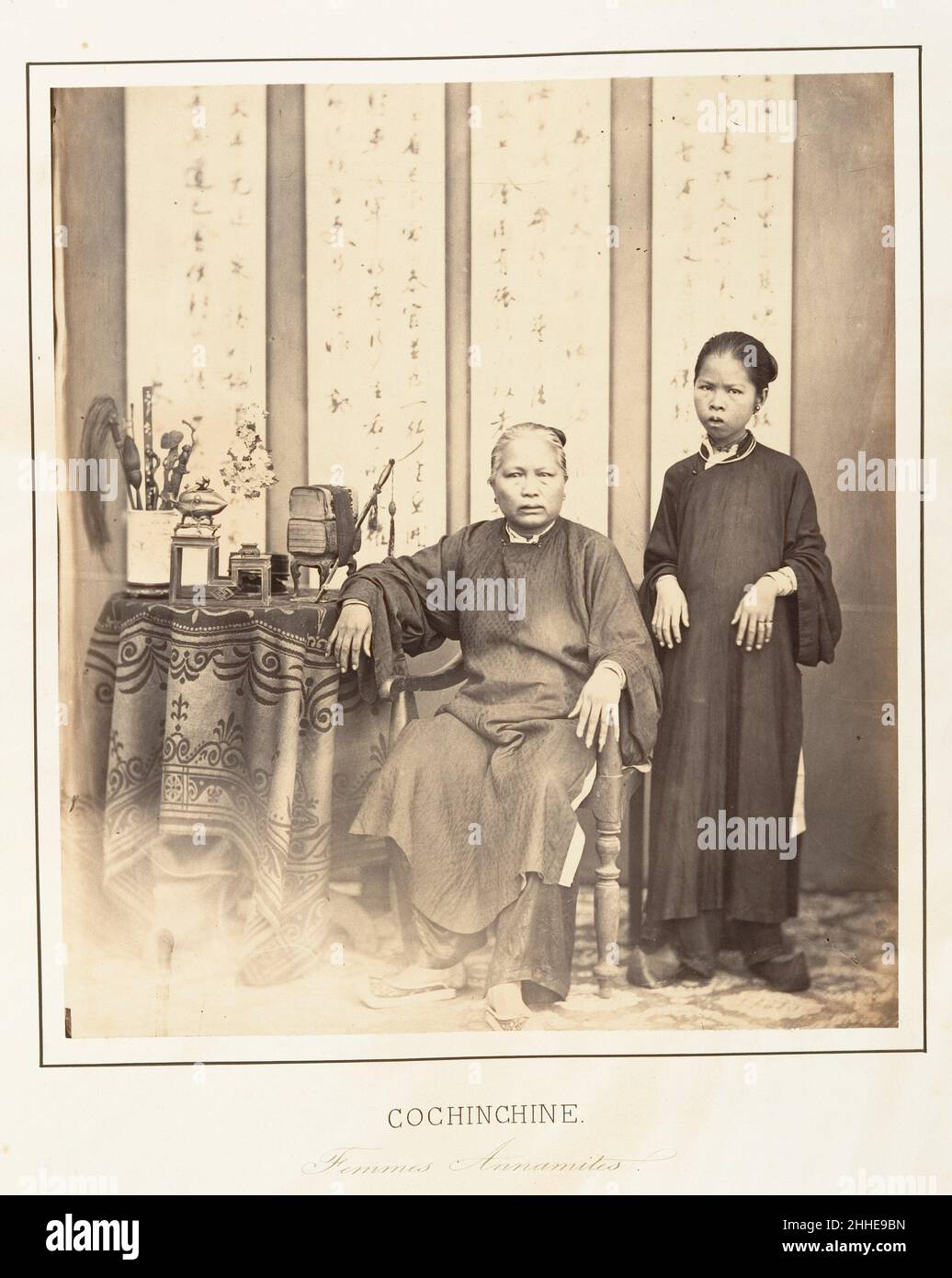 Femmes Annamites, Cochinchine 1866 Emile Gsell French.Femmes Annamites, Cochinchine 288185 Banque D'Images