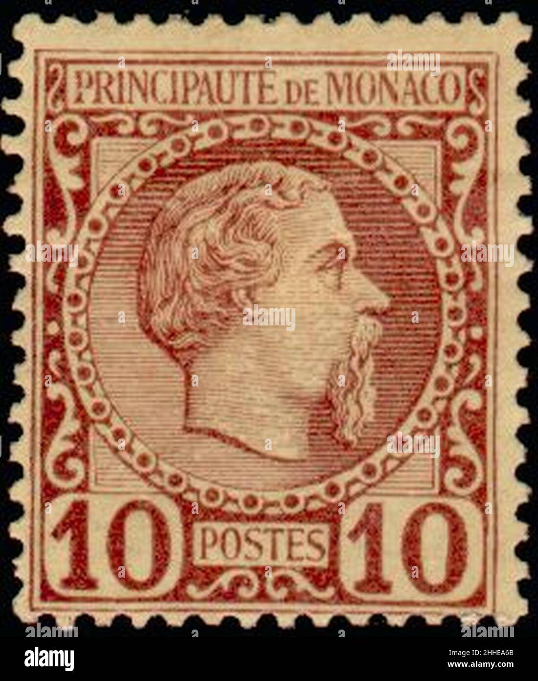Timbre Charles III 10. Banque D'Images