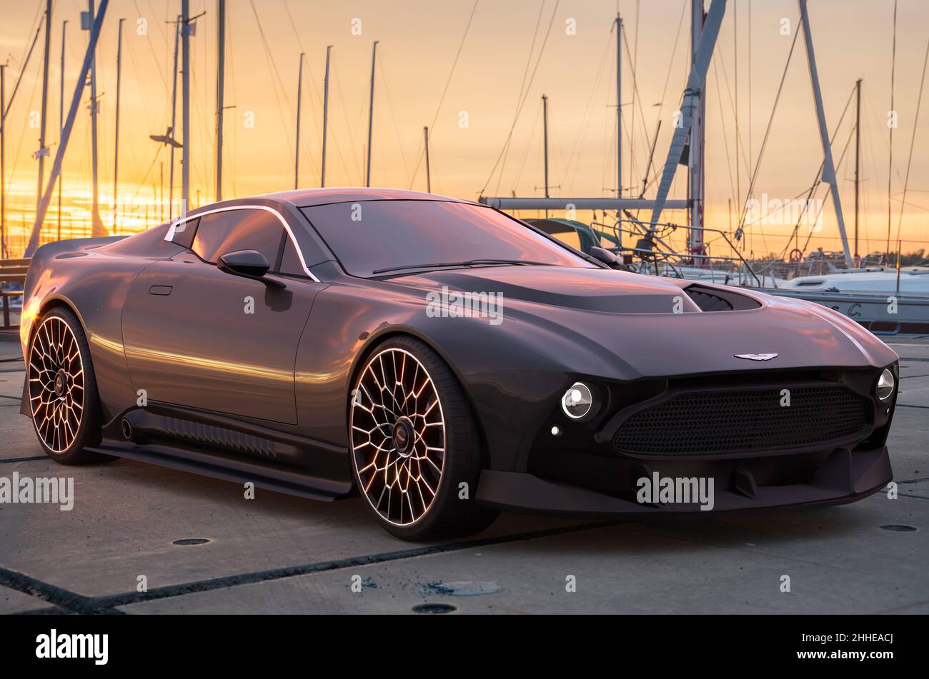 Aston Martin Victor - la voiture la plus puissante du fabricant basé à Gaydon avec une transmission manuelle Banque D'Images