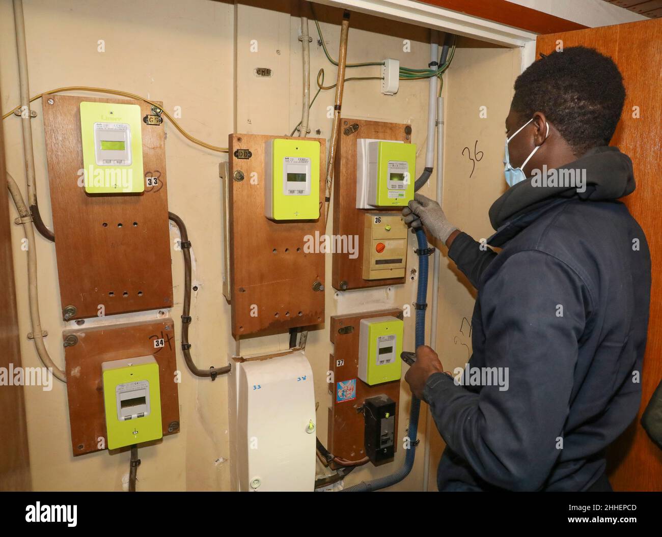 LANCEMENT DU COMPTEUR D'ÉLECTRICITÉ INTELLIGENT LINKY Banque D'Images