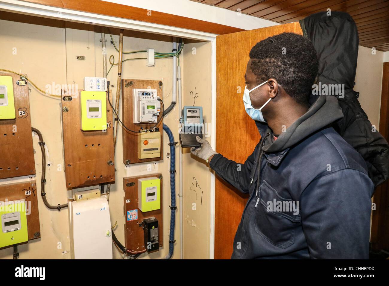 LANCEMENT DU COMPTEUR D'ÉLECTRICITÉ INTELLIGENT LINKY Banque D'Images
