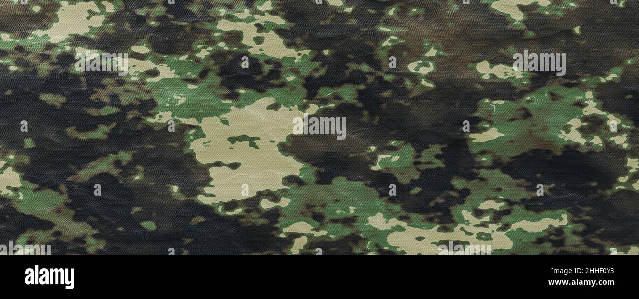 Camouflage texture militaire.Tissu vert militaire. Banque D'Images