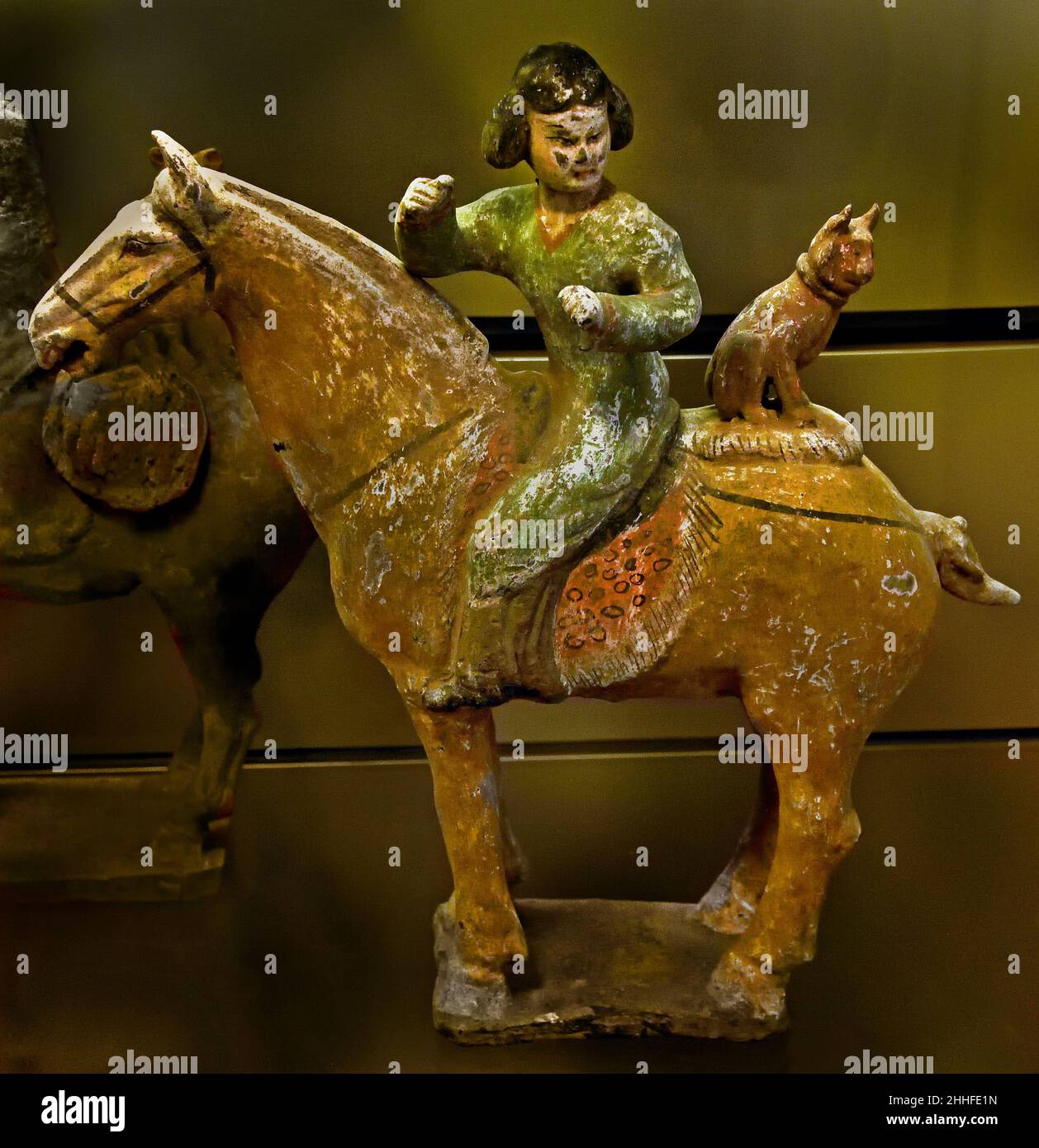 Shaanxi, Henan, dynastie, Tang, 7th siècle premier quart de 8th siècle après J.-C., terre cuite Chine, chinois.( dynastie Tang, Shanxi, chasseurs à cheval) Banque D'Images