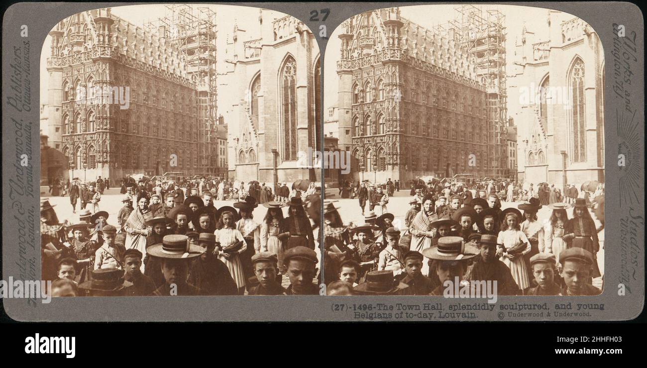 [Groupe de 3 vues Stereograph of Belgium] 1890s–1910s Underwood & Underwood American.[Groupe des 3 vues de la Belgique sur la stéréographe] 288137 Banque D'Images