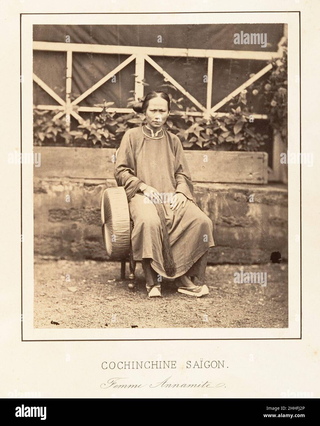 Femme Annamite, Saïgon, Cochinchine 1866 Émile Gsell French.Femme Annamite, Saïgon, Cochinchine 288172 Banque D'Images