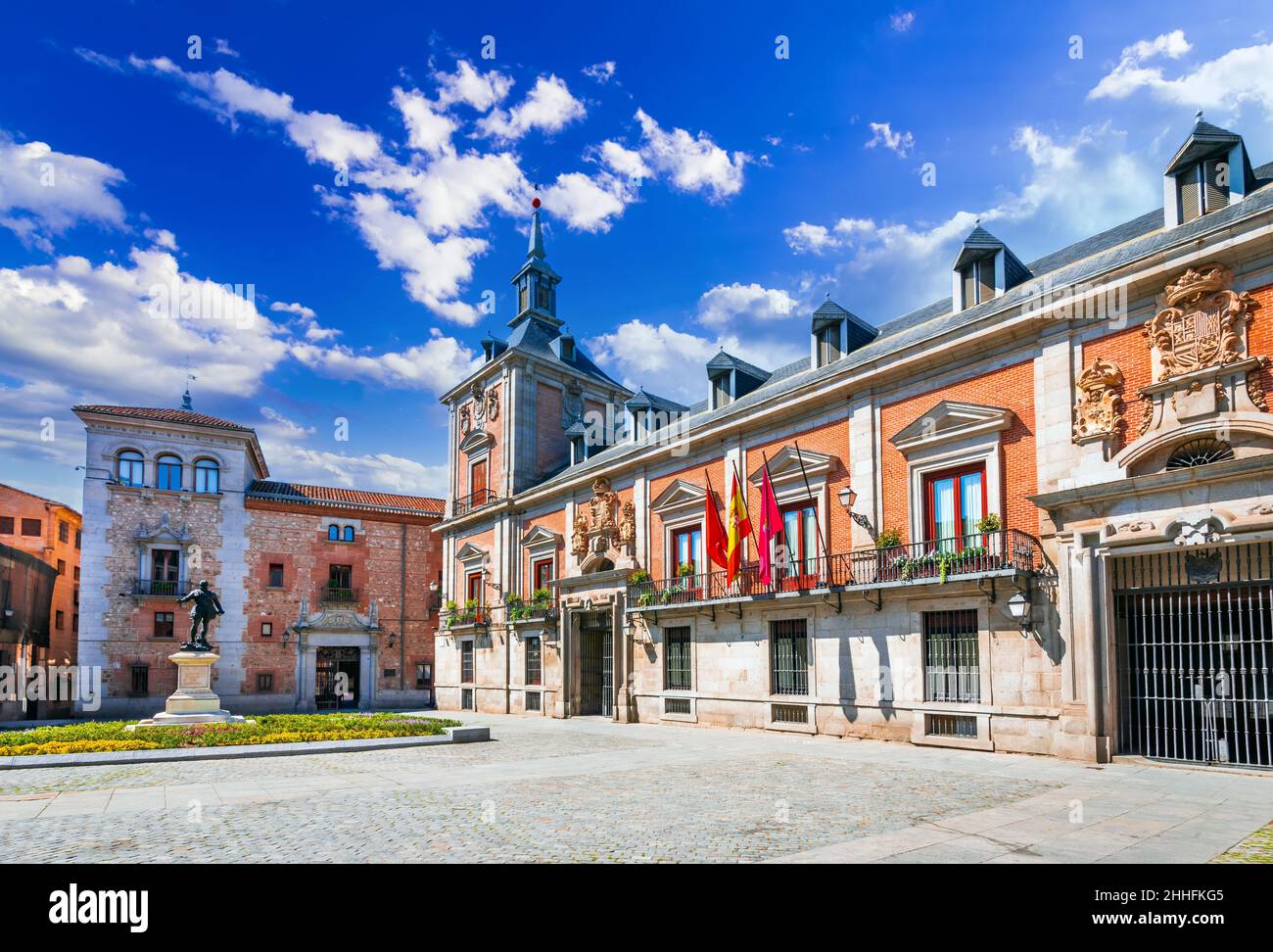 Madrid, Espagne.Plaza de la Villa dans la vieille ville de Madrid, la plus ancienne place civile datant du 15th siècle. Banque D'Images