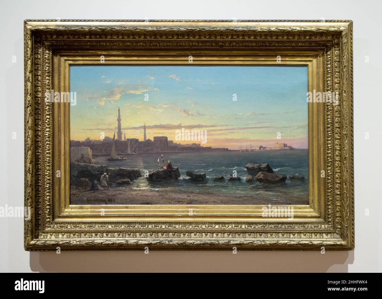 Réouverture du Musée d'Art de Toulon (reportage) Vincent COURDOUAN (1810-1893) vue d'Alexandrie 1868 Banque D'Images