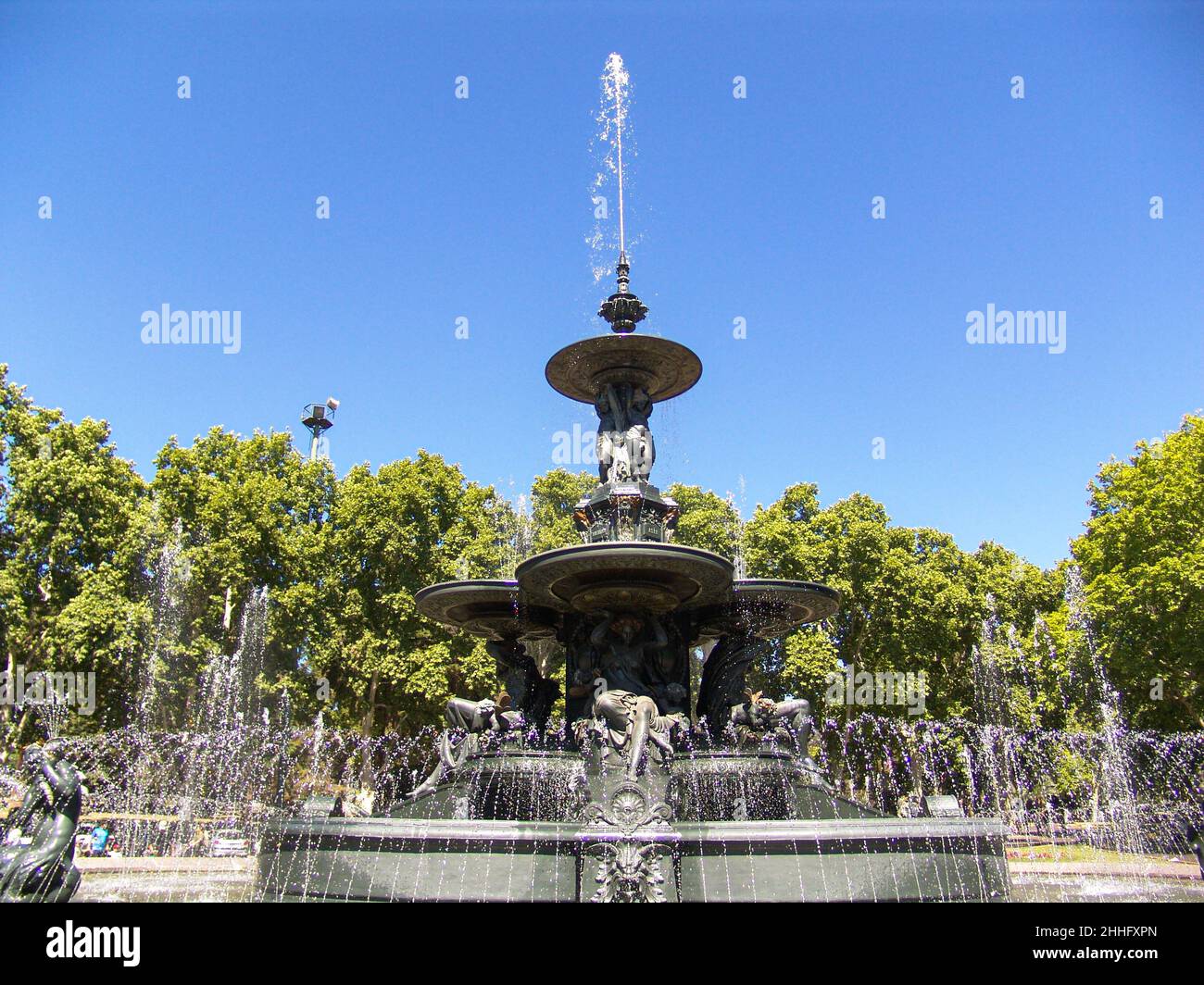 Fontaine des Amériques à Mendoza, Argentine Banque D'Images