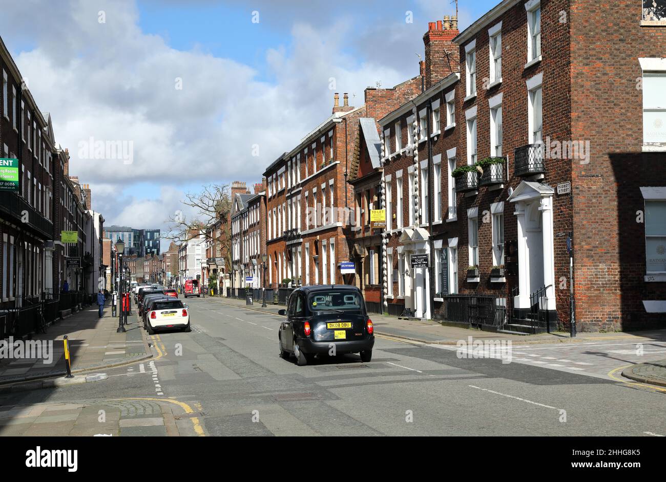 Rodney Street dans le centre-ville de Liverpool, Angleterre, Royaume-Uni (mars 2020). Banque D'Images