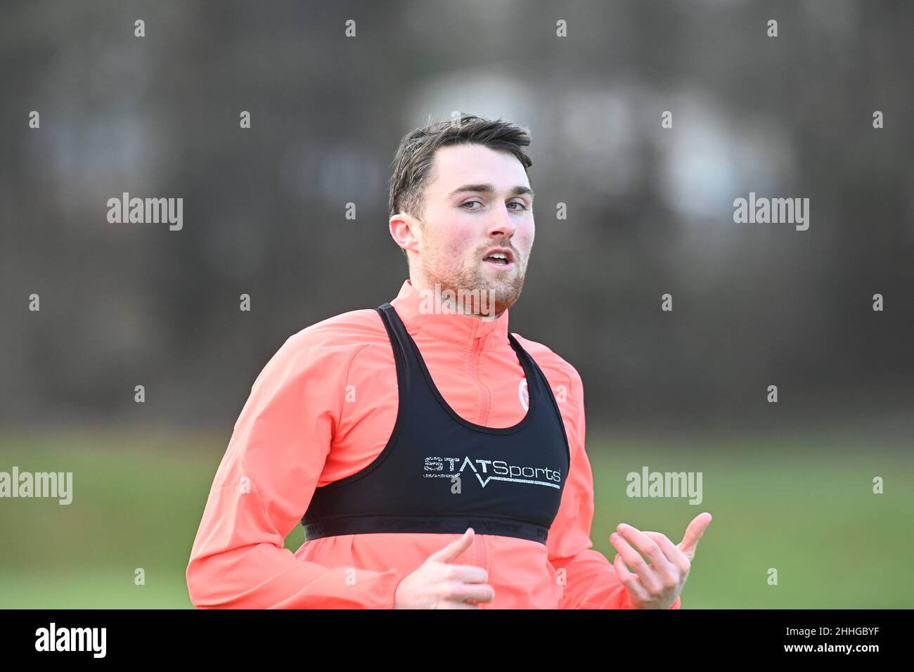 Oriam Sports Center Edinburgh.Scotland UK.24th.Jan 22 session d'entraînement Hearts John Souttar pour Cinch Premiership match vs Celtic.Crédit : eric mccowat/Alay Live News Banque D'Images