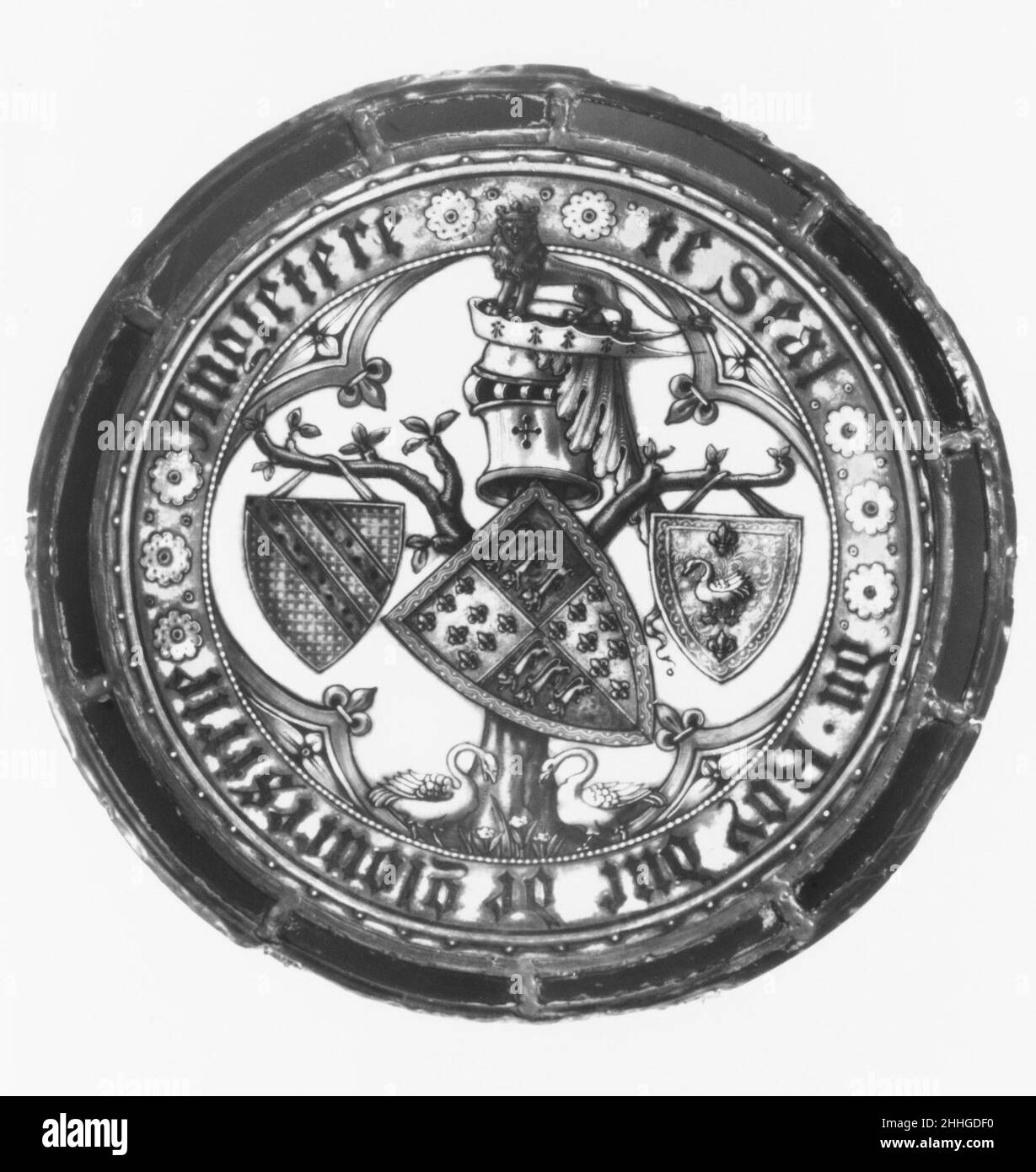 Panneau d'Armorial de la première moitié du 19th siècle britannique.Panneau d'Armorial 198895 Banque D'Images