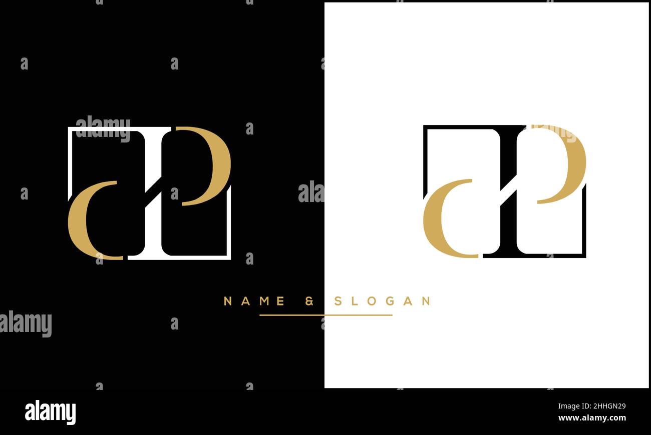 DP, PD lettres abstraites logo Monogramme Illustration de Vecteur