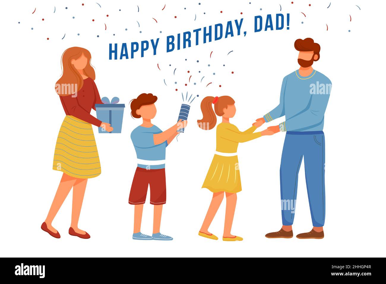 Bon Anniversaire Papa Banque D Images Vectorielles Alamy