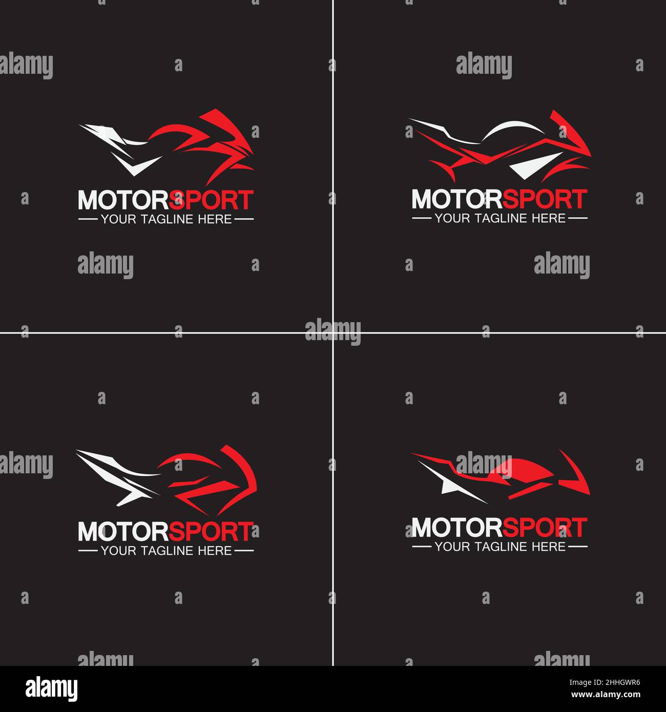 Définir le logo moto Sport symbole Illustration vectorielle modèle de  conception Image Vectorielle Stock - Alamy