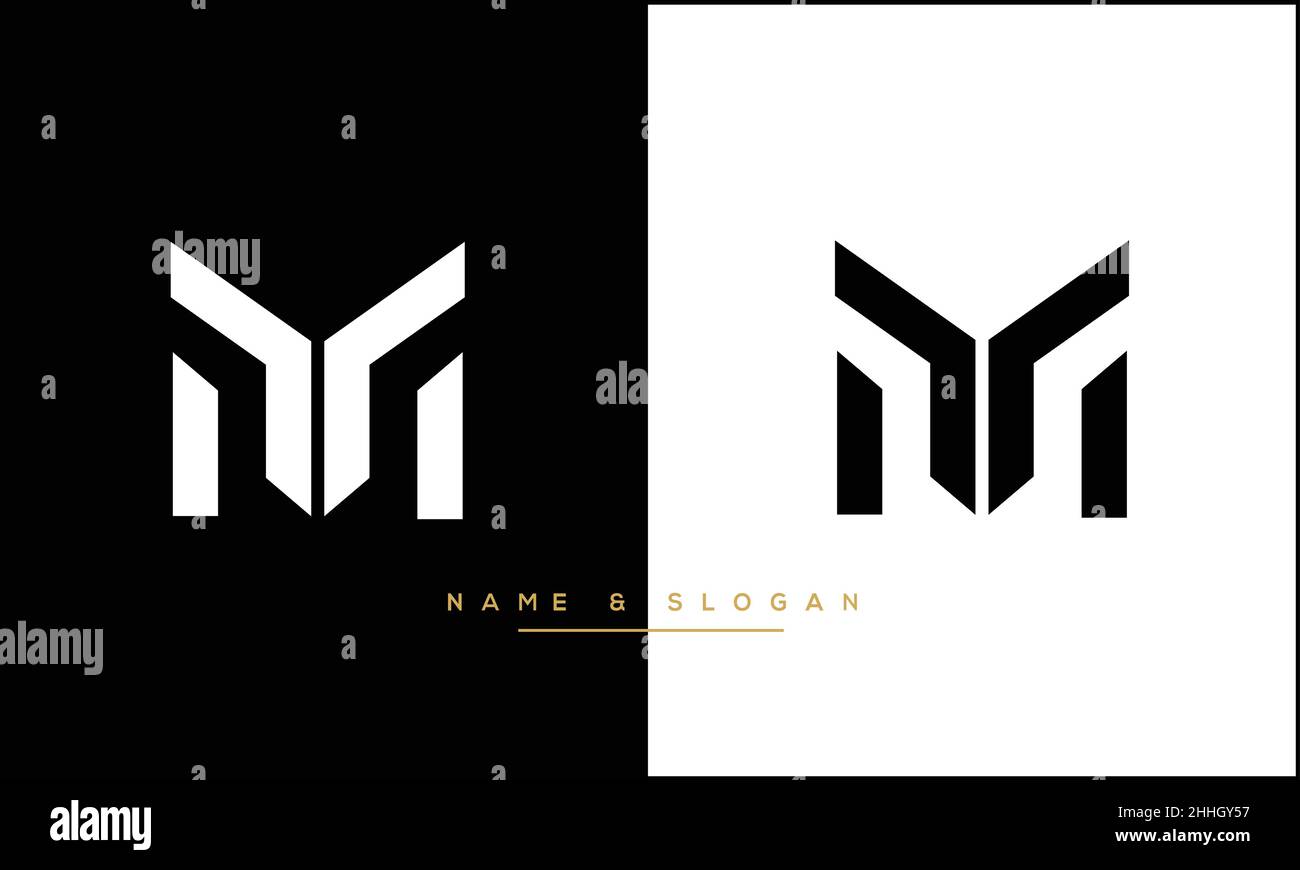 Mt, TM lettres abstraites MONOGRAMME de logo Illustration de Vecteur