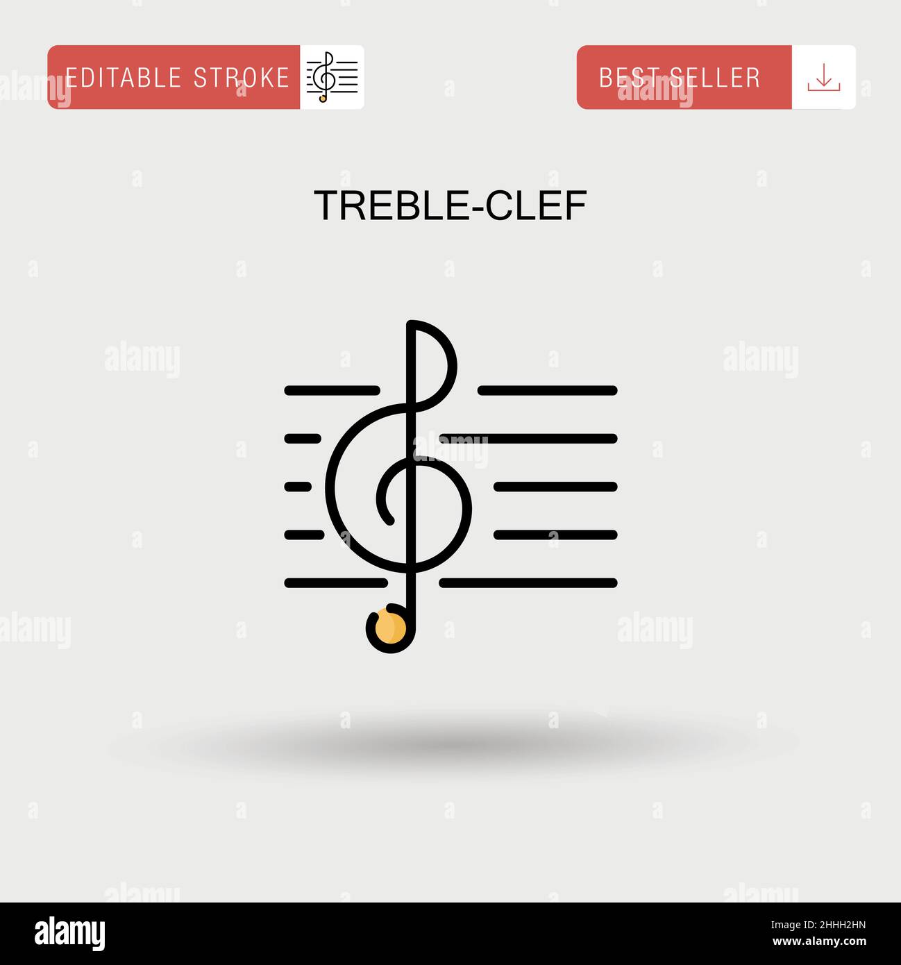Icône de vecteur simple à aigus-clef. Illustration de Vecteur