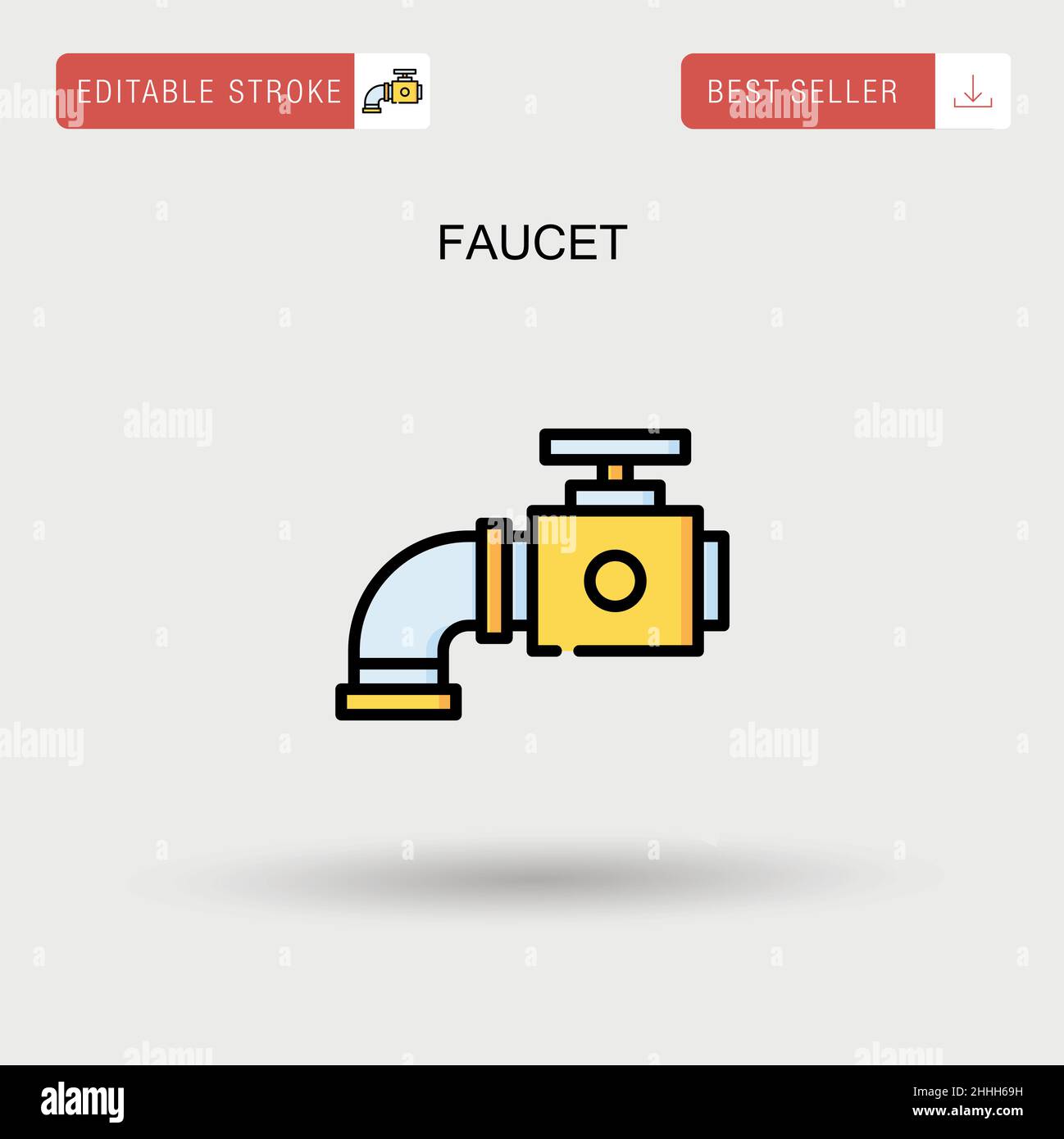 Icône de vecteur simple de robinet. Illustration de Vecteur