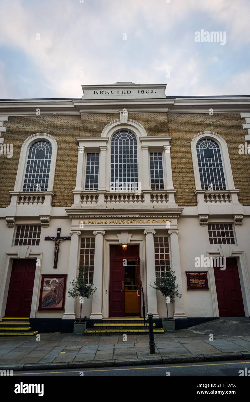 Église catholique romaine de Saint Pierre et Saint Paul à Amwell Street, Clerkenwell, Londres, Angleterre, Royaume-Uni Banque D'Images