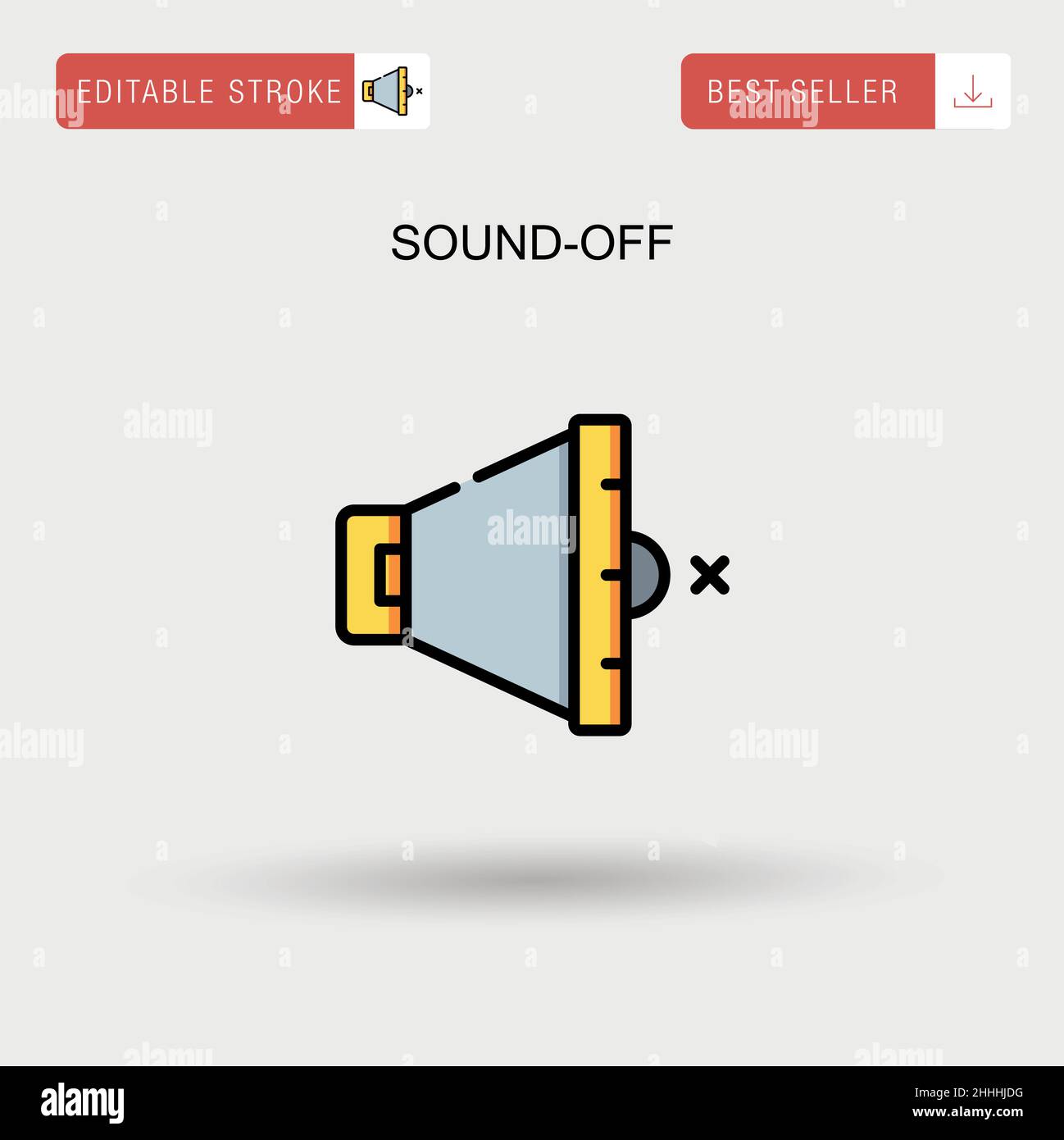 Icône de vecteur simple de désactivation du son. Illustration de Vecteur