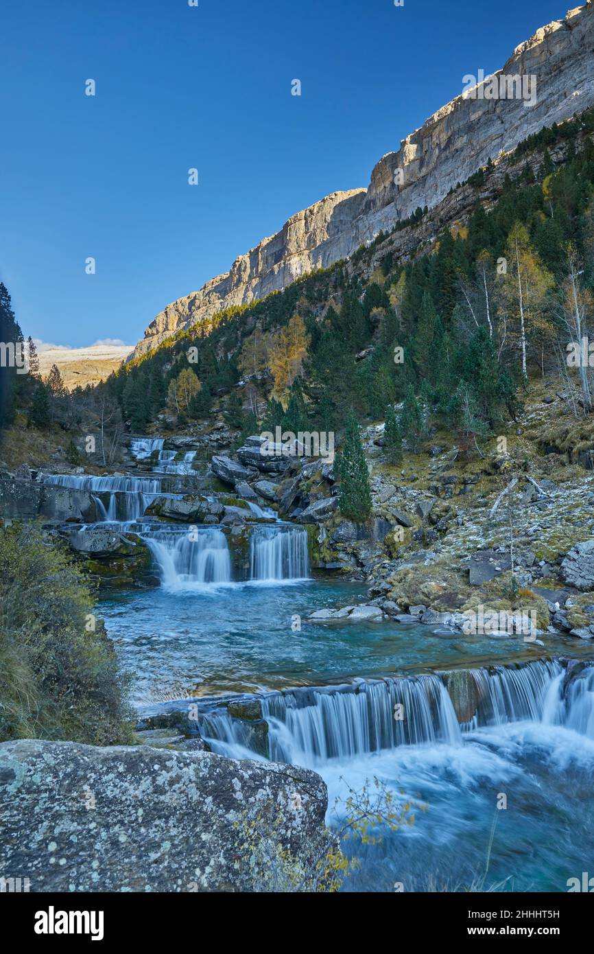 Grada de Soaso. Parque Nacional de Ordesa y Monte Perdido. (Huesca) Espagne Banque D'Images