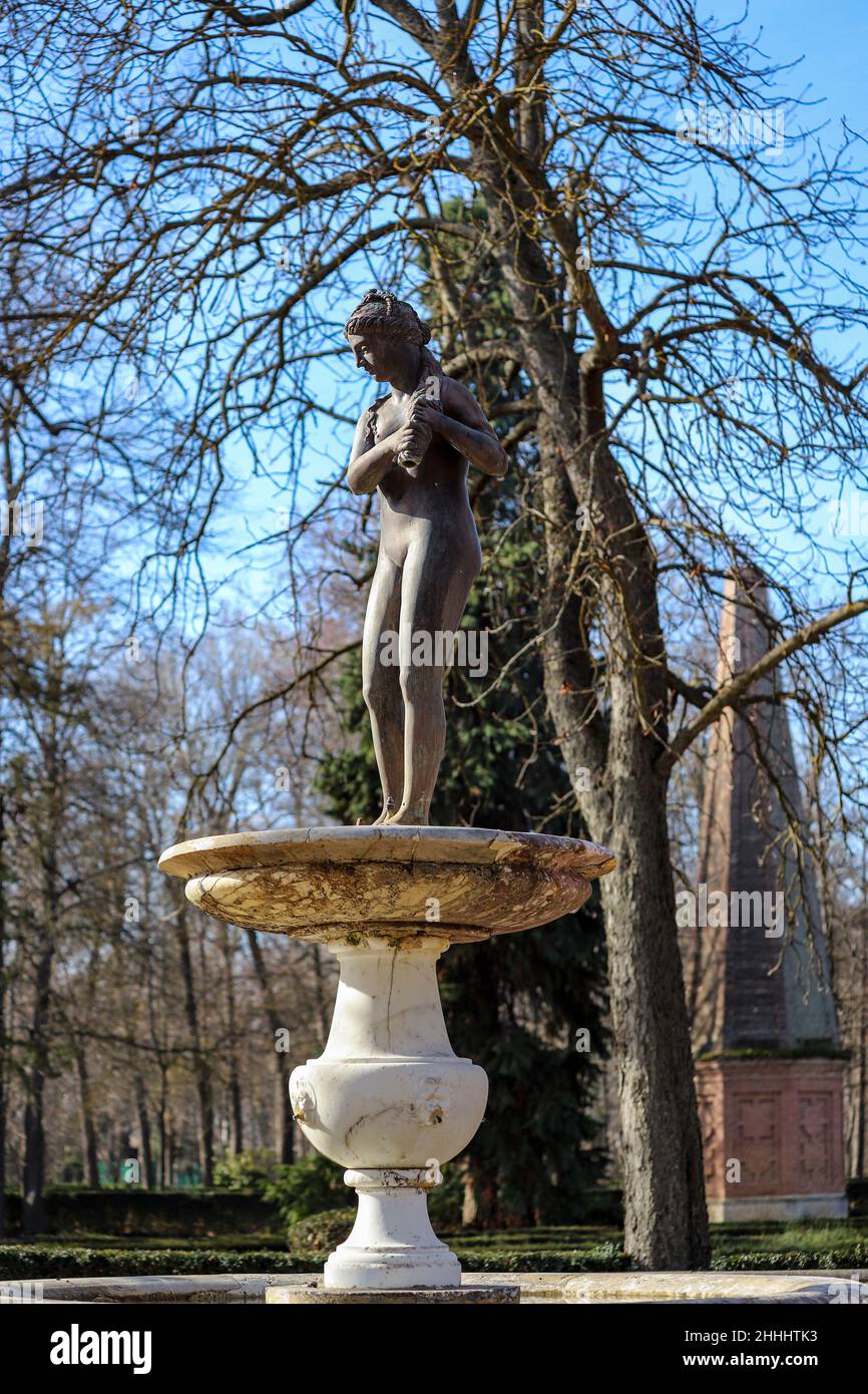 Fuente de Vénus, Fontaine de vénus, Jardín de la Isla, Aranjuez, Madrid, Espagne Banque D'Images