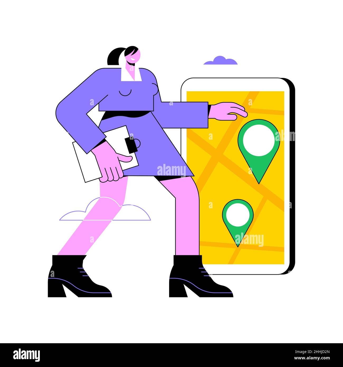 Obtenir des directions illustration du vecteur de concept abstrait. Illustration de Vecteur