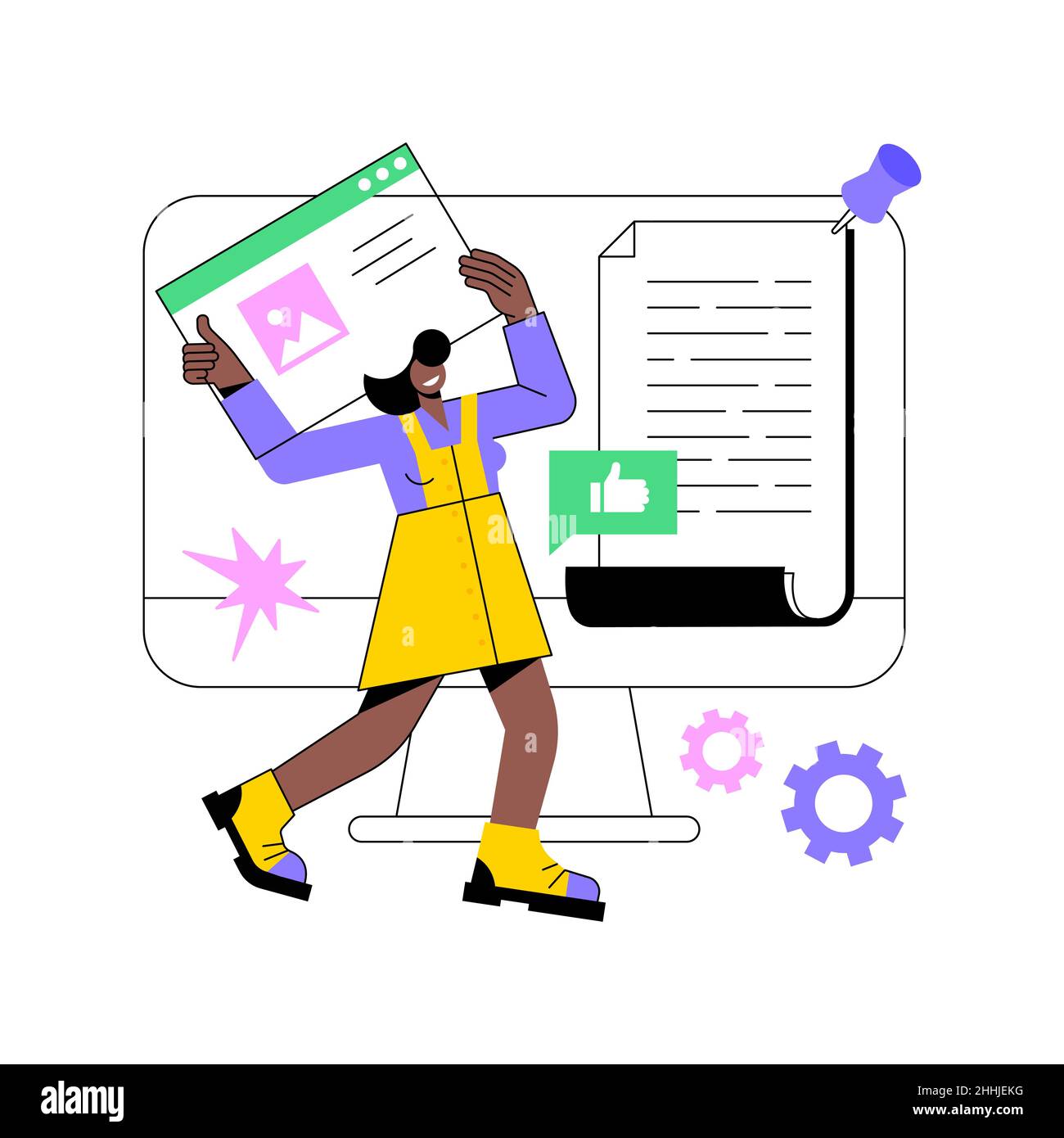 Appuyez sur l'illustration du vecteur de concept abstrait. Illustration de Vecteur