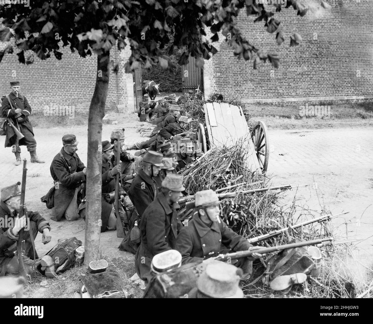 Chars allemands dans une ville belge WW2 Belgique 40 