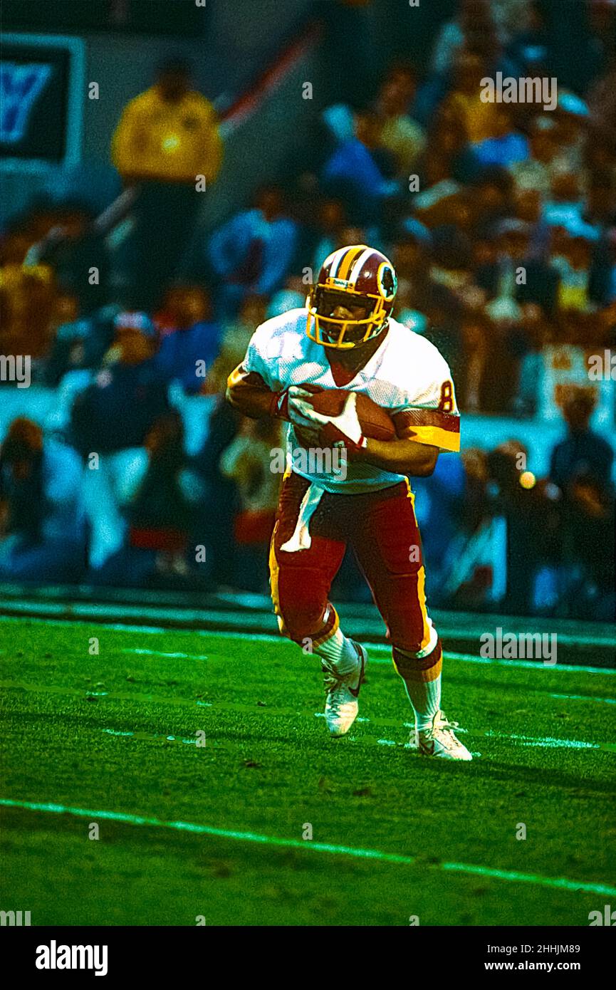 Alvin Garrett, Washington Redskins Quarterback au Superbowl de 1984 Banque D'Images